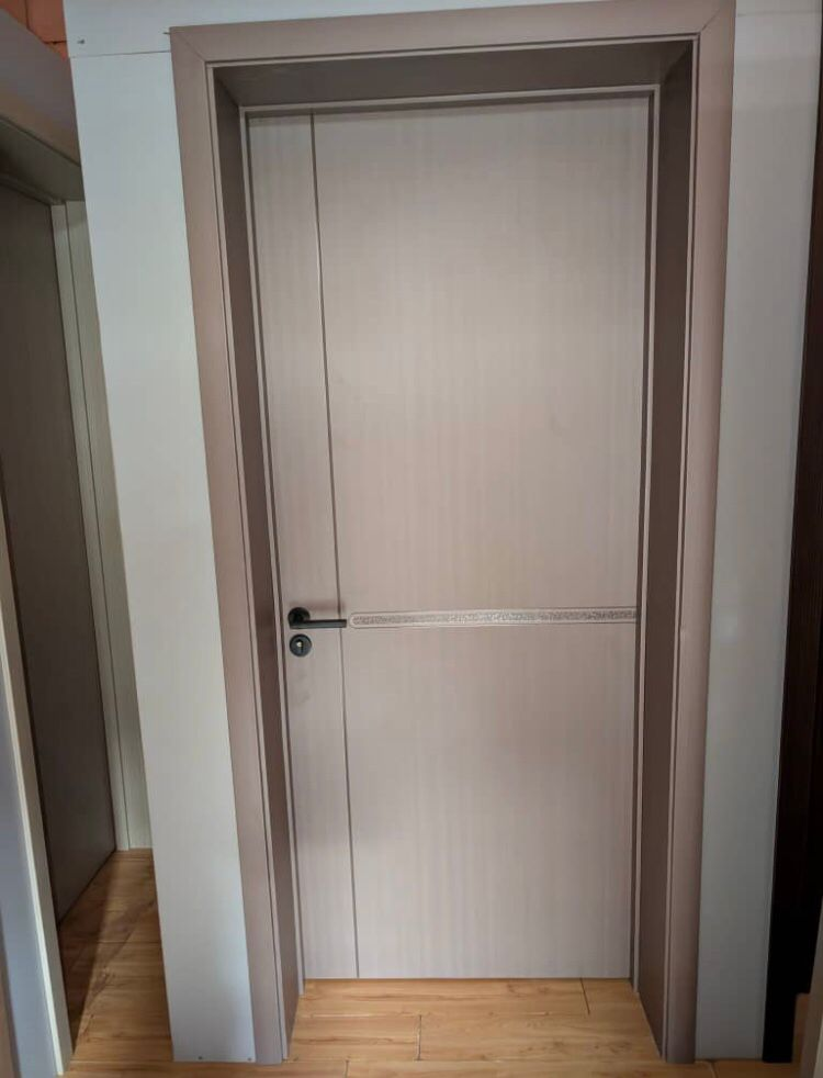 Blush Beige Minimalist Interior Door — Doors
