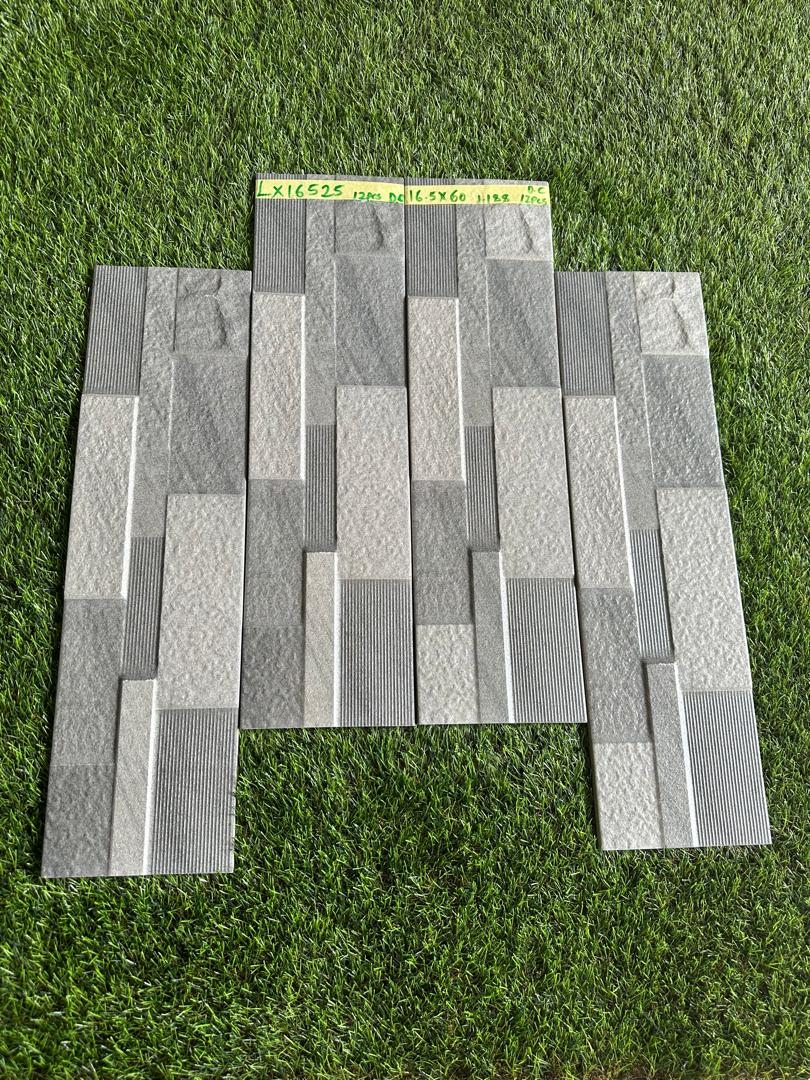 Grey Stack Stone Outside Wall Tile — Tiles