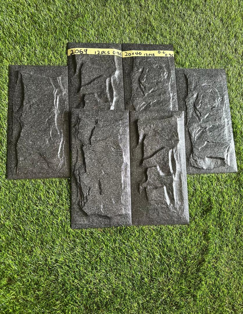 Black Granite Textured Wall Tile — Tiles