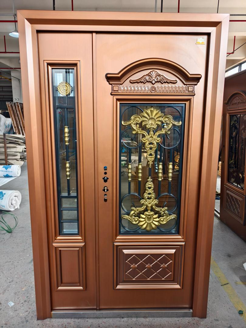 Copper Baroque Ornate Double Door — Doors