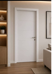 Ivory Minimalist Interior Door — Doors