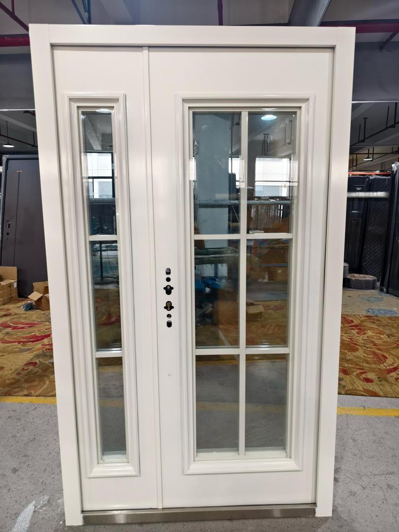 White French Grid Double Glass Door — Doors