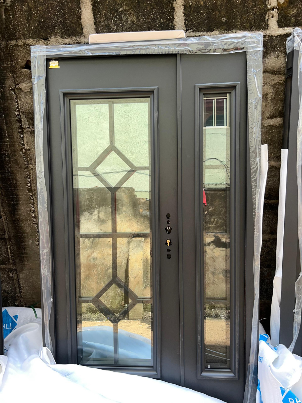 Graphite Diamond Glass Entry Door — Doors