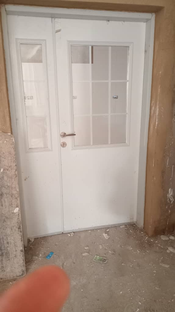 White Minimal Grid Interior Door — Doors