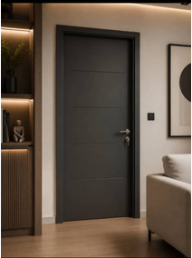 Charcoal Groove Interior Door — Doors