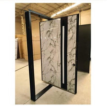 Marble Slab Pivot Statement Door — Doors