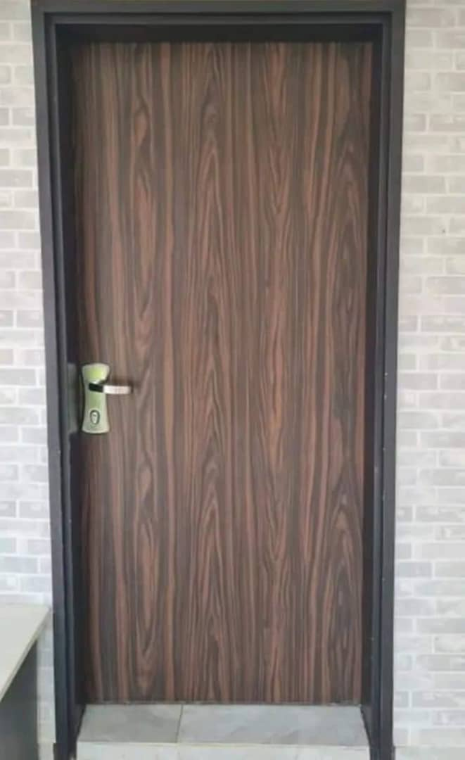 Rosewood Grain Smart-Lock Interior Door — Doors