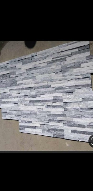 Cloudy Grey Stacked Stone Wall Cladding — Tiles