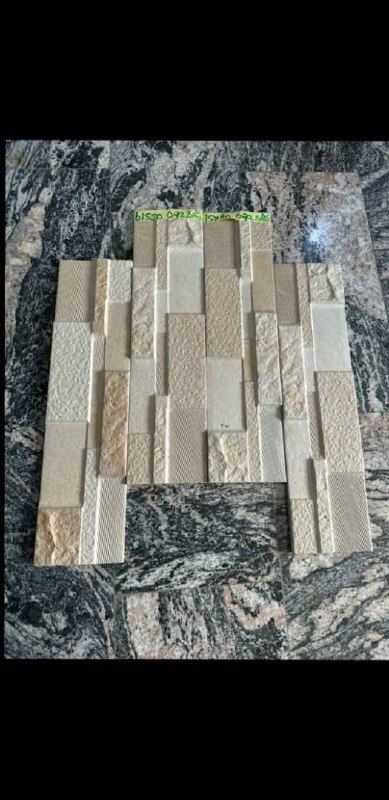 61530 Cream Sandstone Stacked Wall Tile 15x60 — Tiles