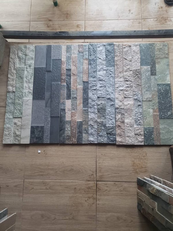 Stacked Stone Wall Tile Colour Range Display — Tiles