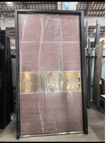 Rosewood Bronze Band Security Door — Doors