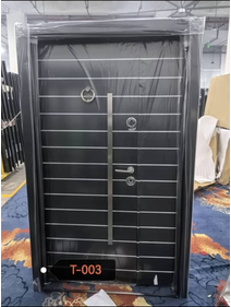 T-003 Slatted Chrome Security Door — Doors