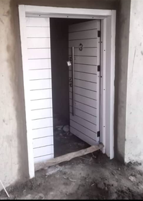 White Horizontal Slat Interior Door — Doors