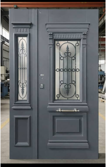 Wrought Iron Glass Palace Door — Doors