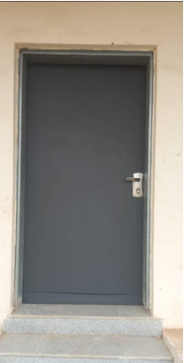 Slate Grey Minimalist Entry Door — Doors