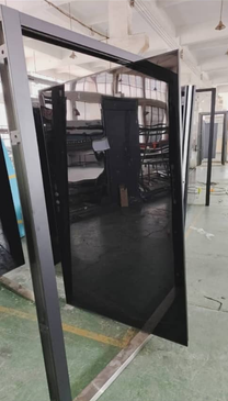 Obsidian Glass Pivot Door — Doors