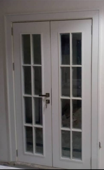 White French Grid Double Door — Doors