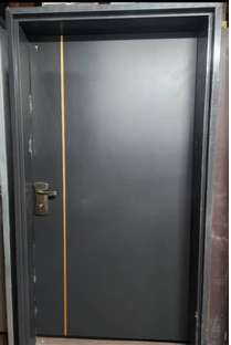 Charcoal Gold Line Minimalist Door — Doors