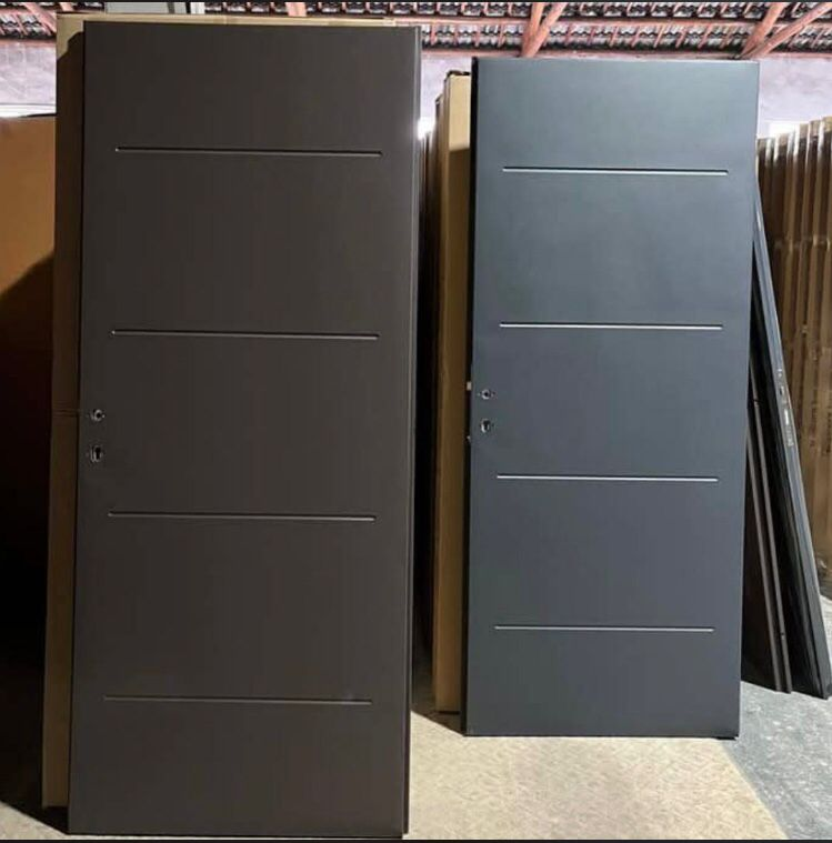 Charcoal & Graphite Slim-Line Door Duo — Doors