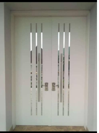 White Chrome Double Door — Doors