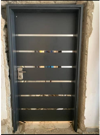Steel Bar Inlay Security Door — Doors