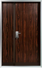 Mahogany Grain Double Door — Doors